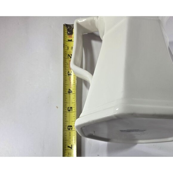 White Pitcher By Peppertree Tabletops Fine Porcelain modern contemporary neutral - Picture 7 of 8